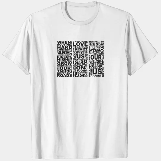 Joy Division Love Will Tear Us Apart Lyrics T-shirt