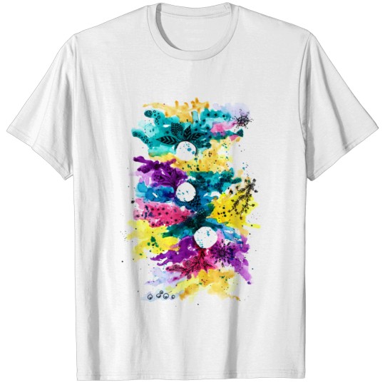 Colorful Life | Watercolor and ink doodling T-shirt