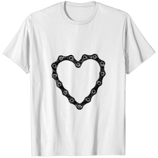 Discover Bicycle Gift Bicycling BMX bike Chain Heart T-shirt