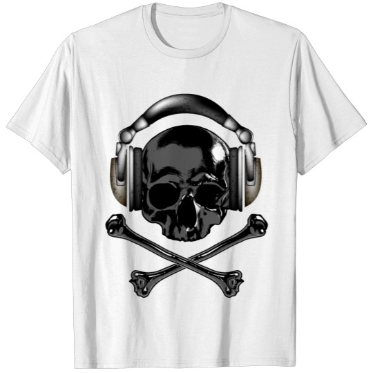Discover T Shirt skull headphones bones vector illustration T-shirt