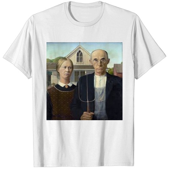 Discover AMERICAN GOTHIC HOUSE FAMOUS PIC T-shirt