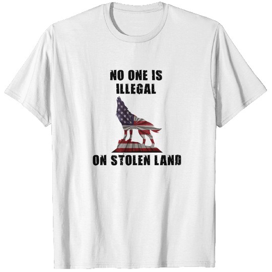 no one is illegal on stolen land T-shirt