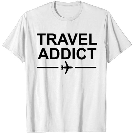 Discover Travel addict plane / traveling, world, explore T-shirt