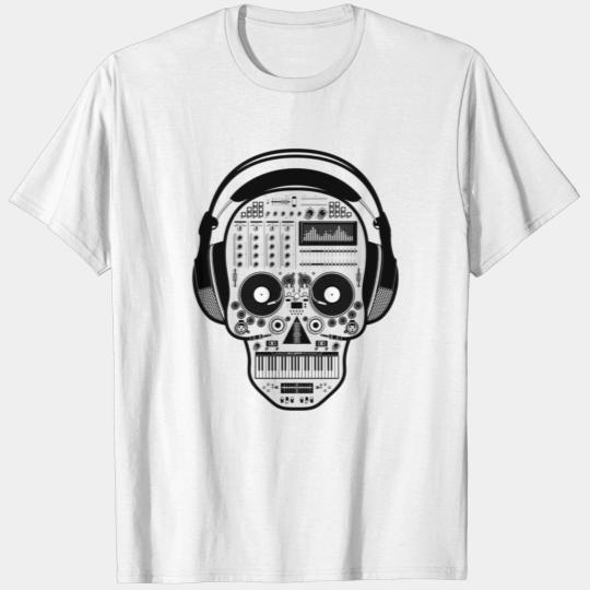 rap music skeleton head T-shirt