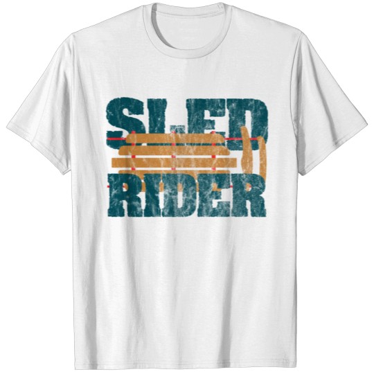 Discover Sledding snow sport winter ski gift T-shirt