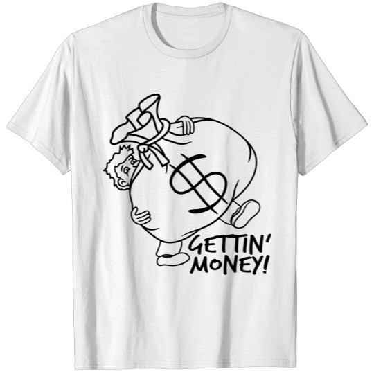 Discover dollar gettin money carry heavy symbol sign money T-shirt