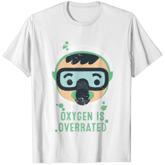 Discover Funny Oxygen - Breathing Mask - Overrated Humor T-shirt