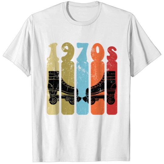 Discover 70s Roller Skates Disco Derby Retro T-shirt
