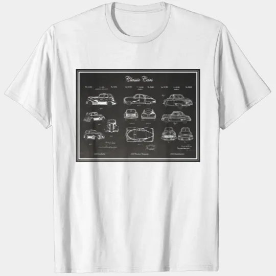 Patent Prints Classic Automobiles 1930s, 1940s T-shirt