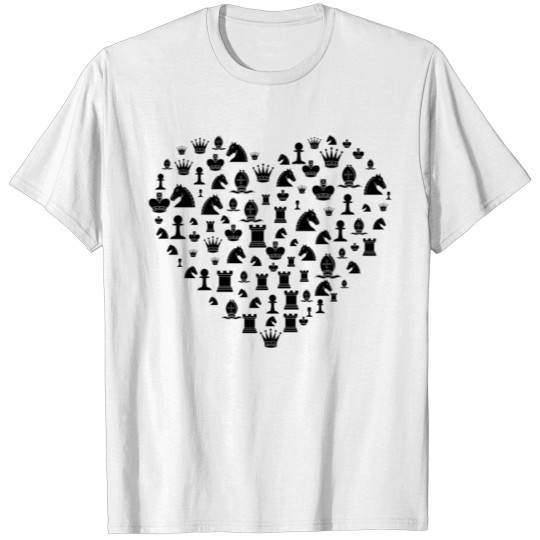 Discover chess pieces heart runner rook pawn player gift T-shirt