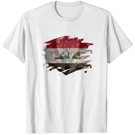 Discover Iraq Flag and Menacing Owl T-shirt
