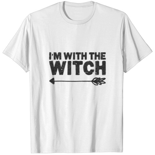 I'm With the Witch - Funny Couple graphic - T-shirt