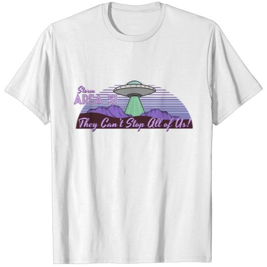 Discover Storm Area 51 They Can't Stop Us All Alien UFO T-shirt