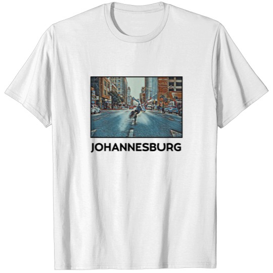 Discover Johannesburg City Skyline Art Sights T-shirt