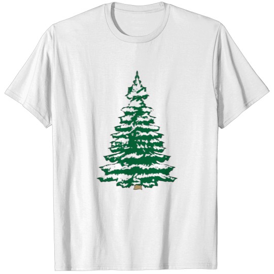 Discover Evergreen Tree With Snow Universal Grunge Winter T-shirt