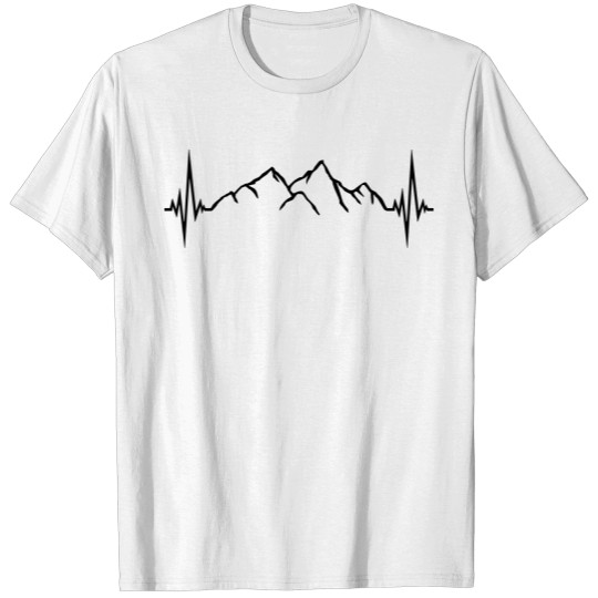 Discover frequency pulse heartbeat mountains mountains excu T-shirt
