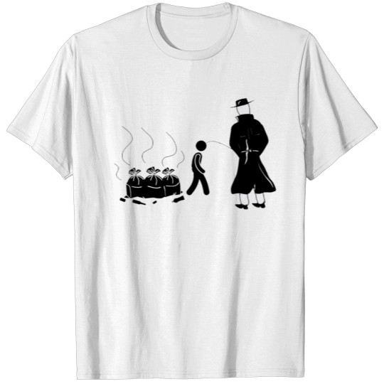 Discover Pissing Man against environmental pollution. T-shirt