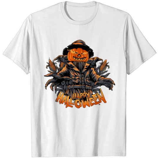 Discover Scarecrow spooky Halloween. Yulic Desing. T-shirt
