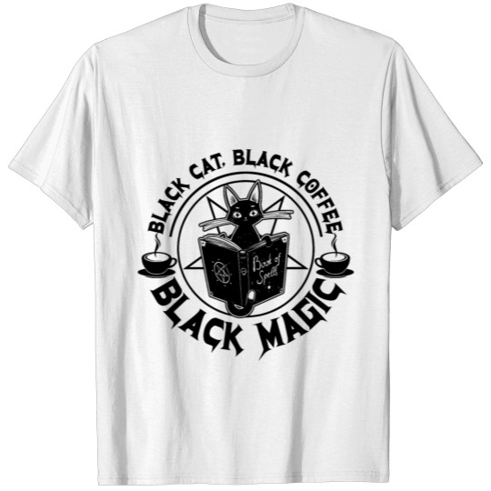 Discover Black Cat Black Coffee Black Magic T-shirt