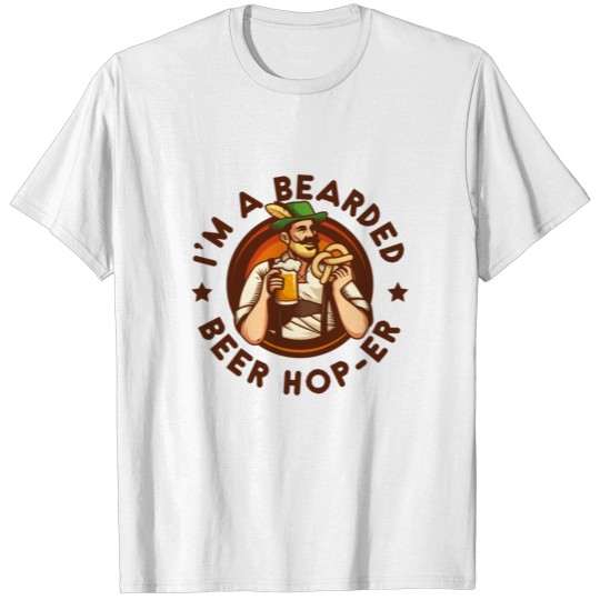 Discover I'm A Bearded Beer Hop-er T-shirt