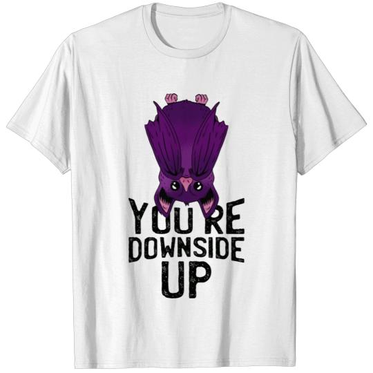 Discover Bat joke upside down headstand saying T-shirt