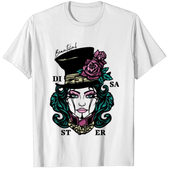 Discover beautiful woman hat T-shirt