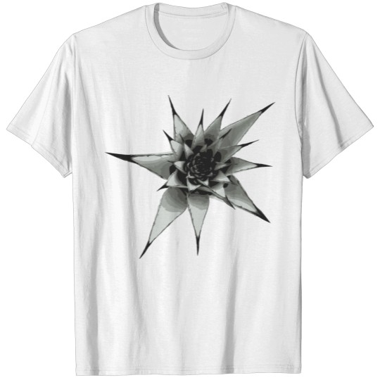 Discover Black and White suculent flower T-shirt