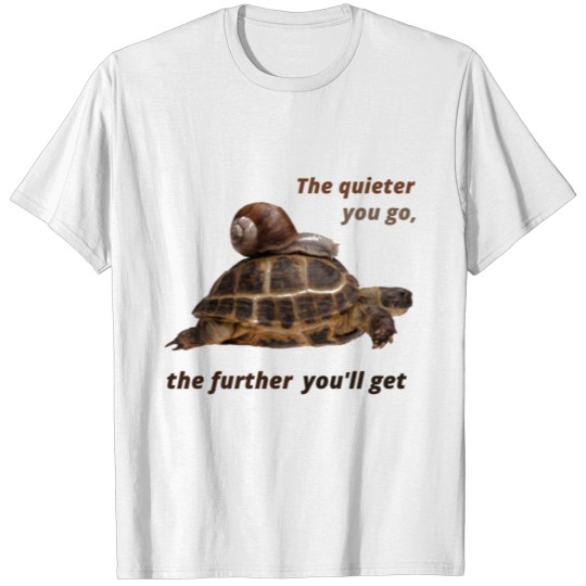 Discover T-shirt with a snail on a turtle T-shirt