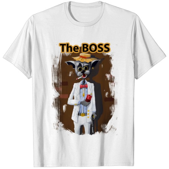 Discover the boss cat in suit T-shirt