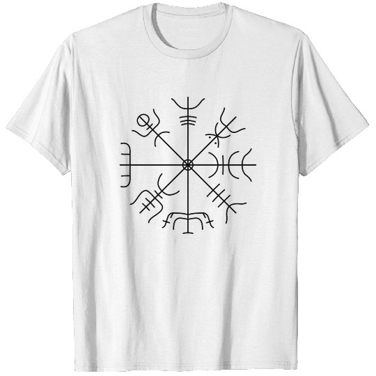 Discover The Viking compass Vegvisir Nordic drawing T-shirt
