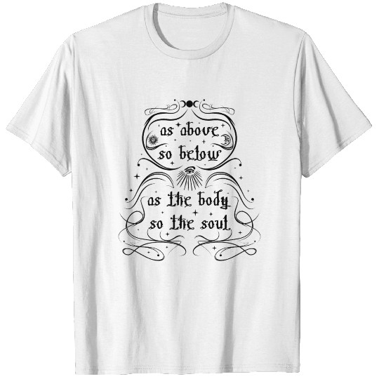 Wicca Esoterik As Above So Below Occult Gift T-shirt