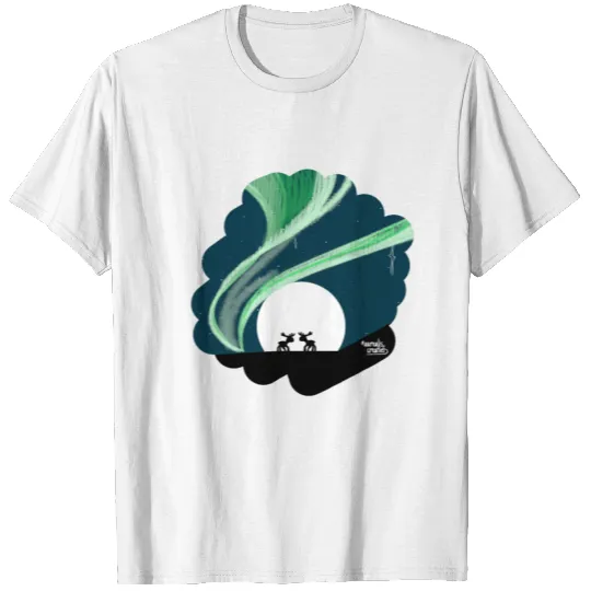 Northern lights and moonlight T-shirt
