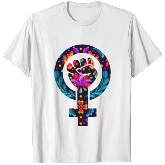 Discover Women´s Symbol Feminist Feminism Girl Power T-shirt