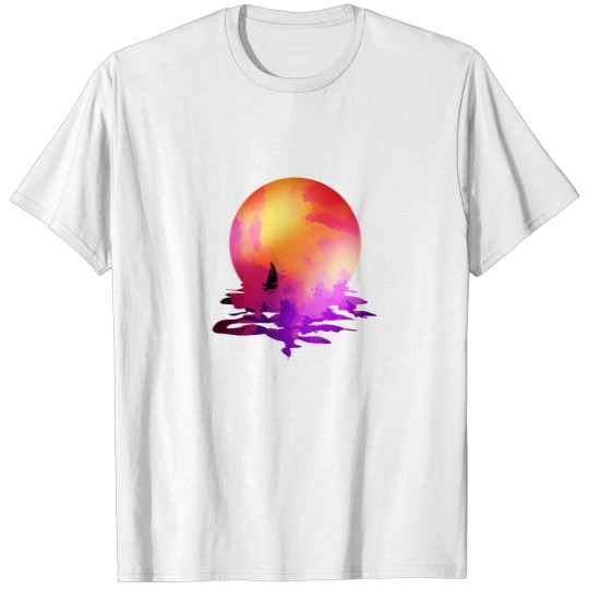 Discover Sailing boat sunset sailing boat sailboat T-shirt
