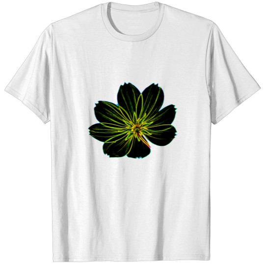 Discover strange black light flower T-shirt