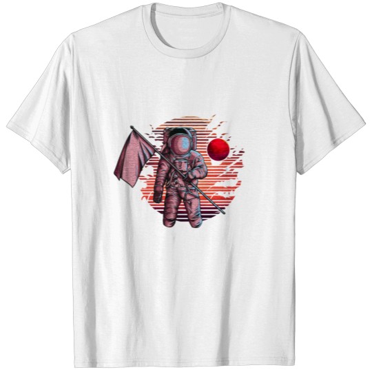 Discover Astronaut and flag T-shirt