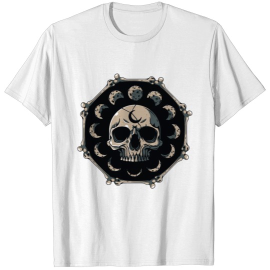 Discover Skull Moon Phases Pastel Goth Gothic Occult Wicca T-shirt