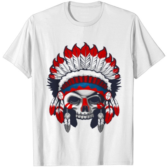 Discover Apache Indian Chief Skull T-shirt