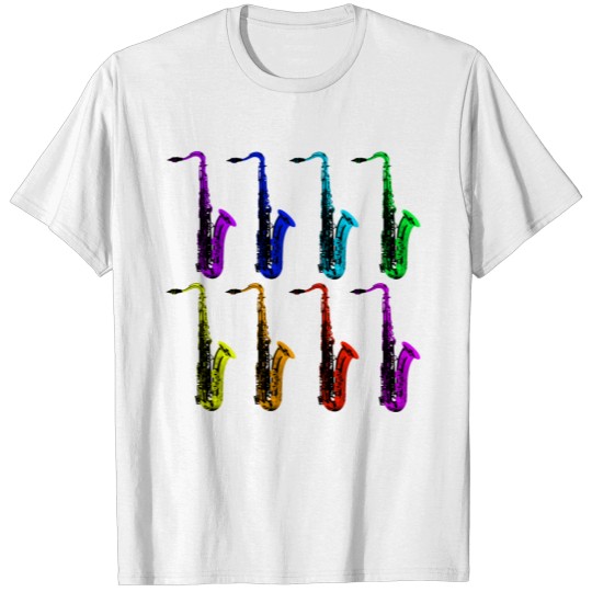 Discover colored saxophones T-shirt