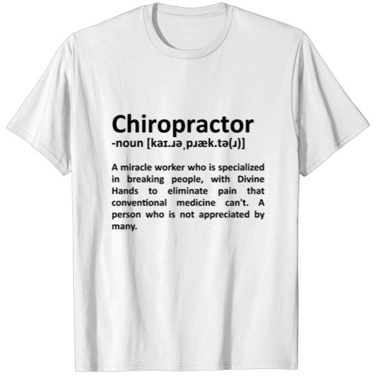 Discover Chiropractor Description T-shirt