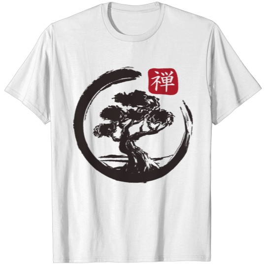 Bonsai tree zen symbol buddhism design T-shirt