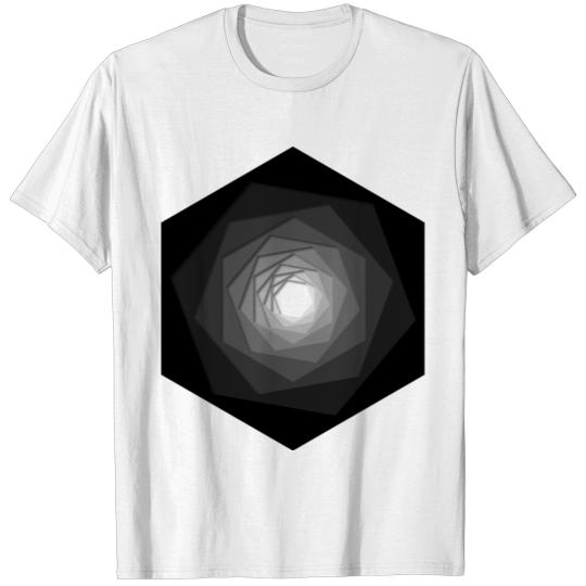 Discover Hexagon spiral - dark T-shirt