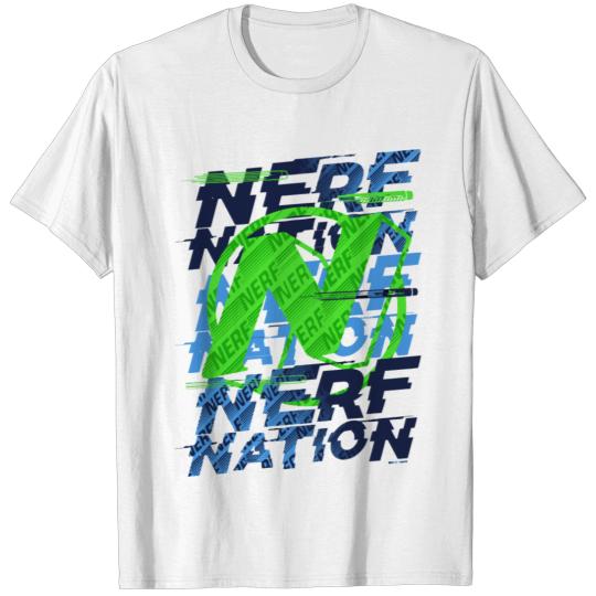 Discover Nerf Nation Logo Stack T-shirt