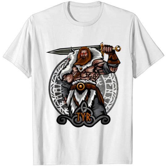 Discover Tyr Norse Mythology Valhalla Viking Nordic God T-shirt