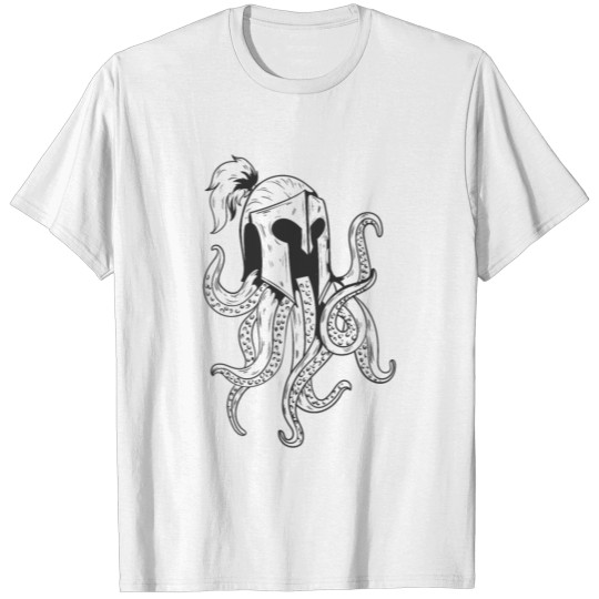 Discover Octopus Knight Protective Helmet with Braid T-shirt