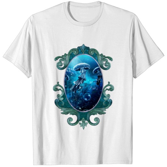Discover Wonderful jellyfish in the deep ocean T-shirt