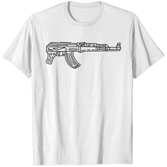Discover Ak 47 Weapon Drawing T-shirt