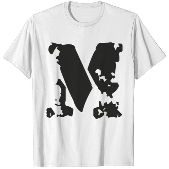 Discover Initial M, distorted letter M T-shirt