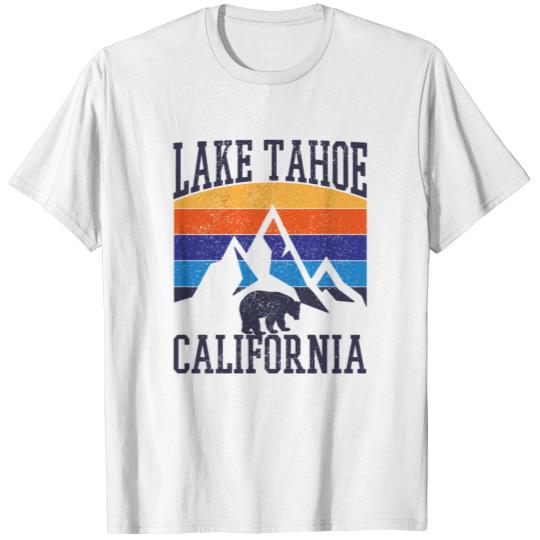 Lake Tahoe Vintage Retro California Bear Mountains T-shirt