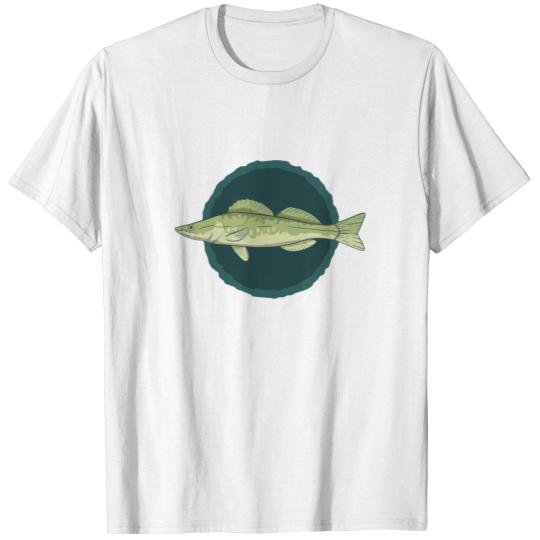 Funny angler gift walleye fishing motif fishing T-shirt